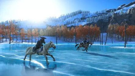 Способы убрать черные полосы в Ghost of Yotei при езде на лошади