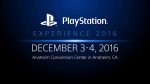 PlayStation Experience 2016 пройдет с 3 по 4 декабря