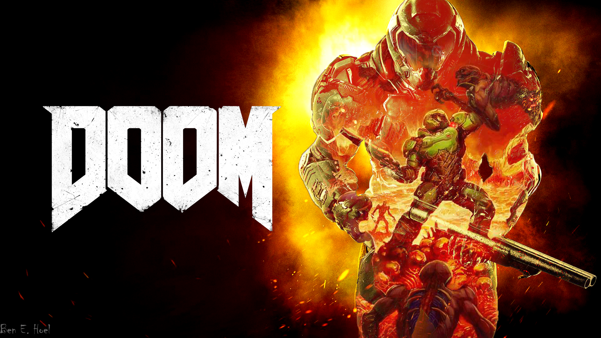 Музыка из игры doom. Doom 2016 обложка. Doom 2016 Doomguy.